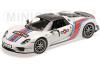 Porsche 918 Spyder Cabrio 2013 W / Weissach Package MARTINI weiss / rot / blau 1:18