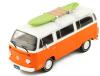 VW T2 Bus 1975 mit Surfbrett weiss / orange 1:43