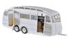 Wohnwagen Caravan Autoanhänger Camping Anhänger 1955 weiss 1:18