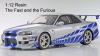 Nissan Skyline R34 GT-R Fast & Furious BRIAN's Car silver 1:12