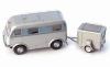 Tatra T805 H + Z Zugmaschine und Hänger 1953 silber / blau 1:43