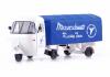 Piaggio Ape Pentaro Renntransporter MESSERSCHMITT blau / weiss 1:43 Piaggio Ape Pentaro Renntransporter MESSERSCHMITT blau / weiss 1:43