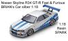 Nissan Skyline R34 GT-R Fast & Furious BRIAN's Car silber 1:18 Nissan Skyline R34 GT-R Fast & Furious BRIAN's Car silber 1:18