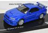 Nissan Skyline R34 GT-R 2000 Fast & Furious blue metallic 1:43 Nissan Skyline R34 GT-R 2000 Fast & Furious blue metallic 1:43